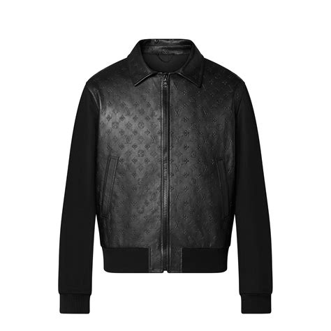 Monogram Embossed Leather And Wool Blouson .